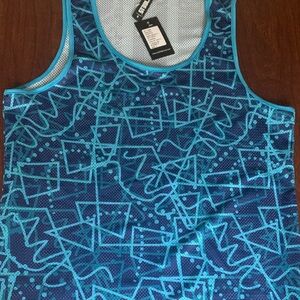 St33le Men’s Size Small NWT Blue Geometric Tank Top